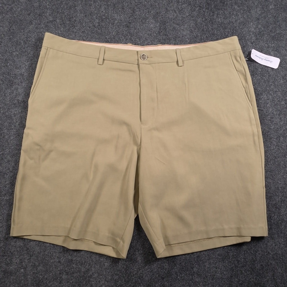 NWT Tommy Bahama Tortola Silk Shorts Mens 44 Khaki Flat Front Beach Preppy